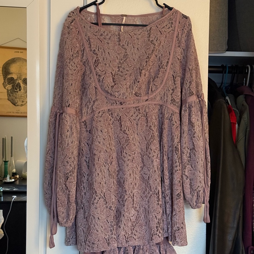 Velvet flowly lavender dress